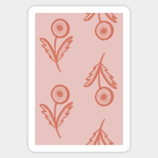 Minimalist dandelion in watermelon pink Sticker